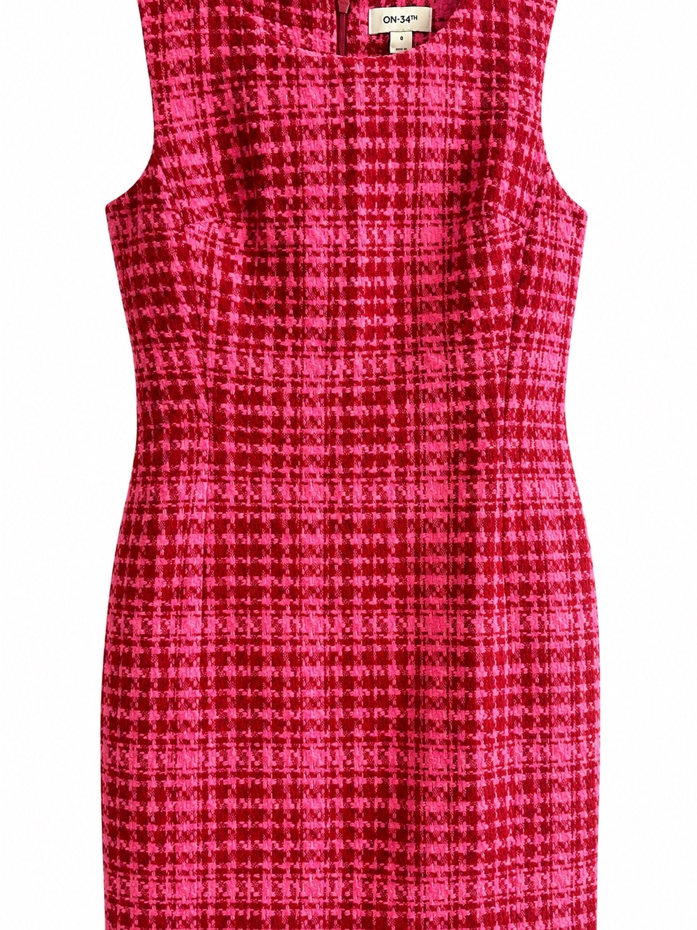 ON 34th pink tweed sheath dress